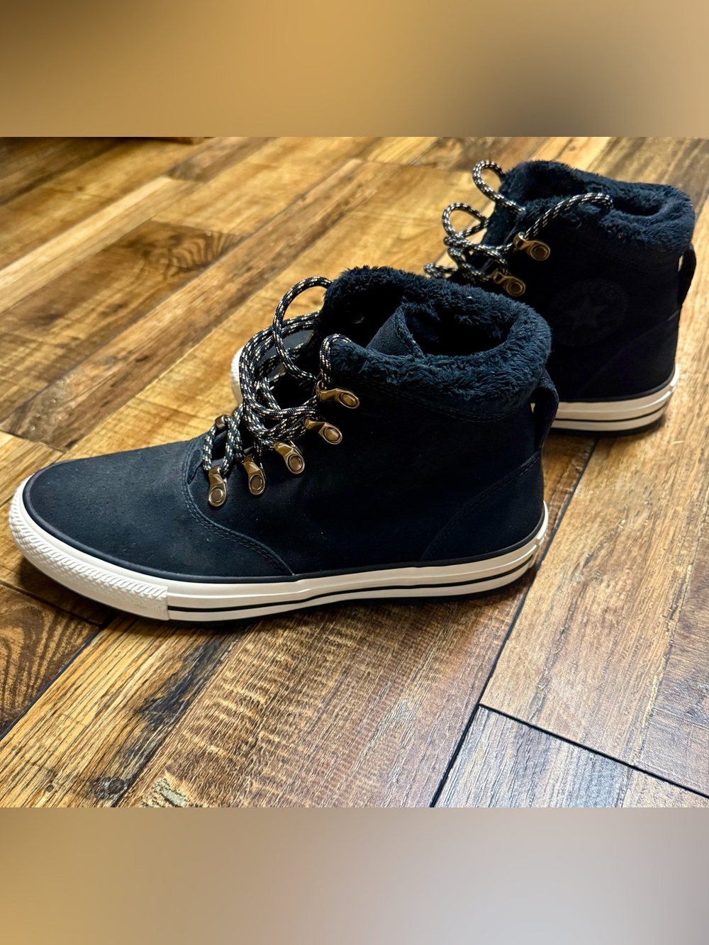 Converse Black High-Top Suede All Stars Women’s Size 10